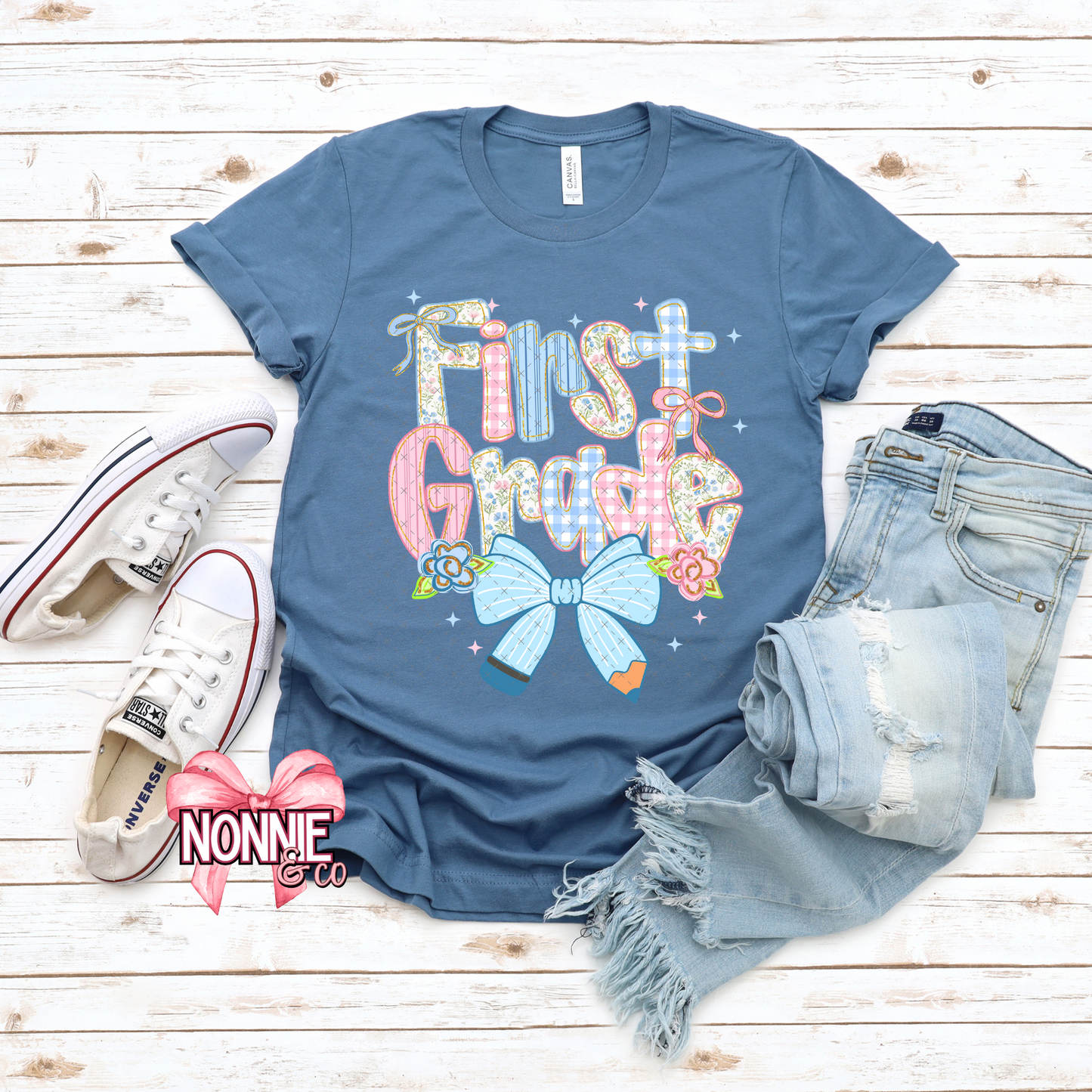 Gingham and Floral Grade Level Tees