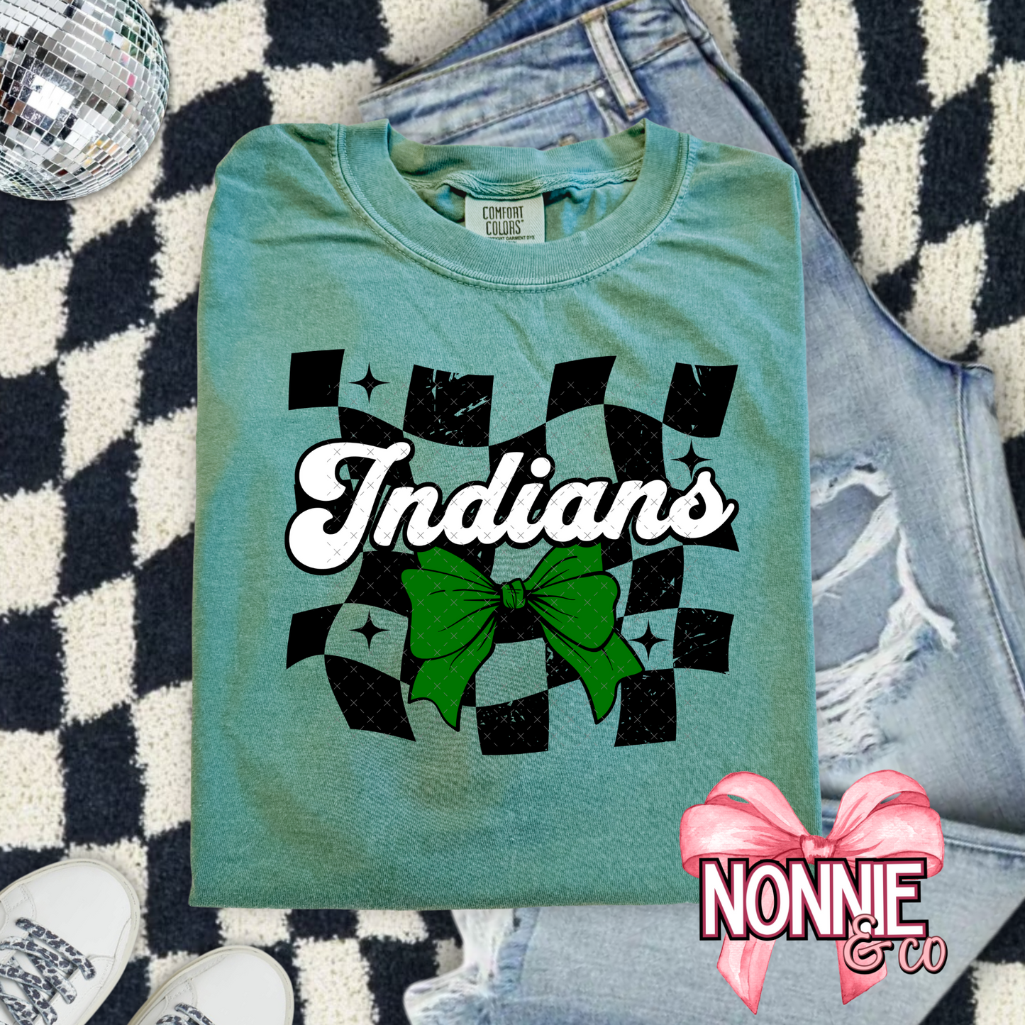 Checkered Indians with Bow