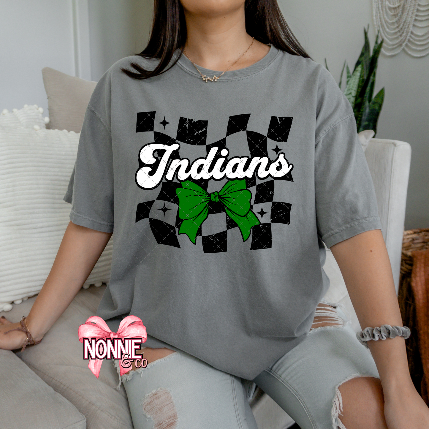 Checkered Indians with Bow