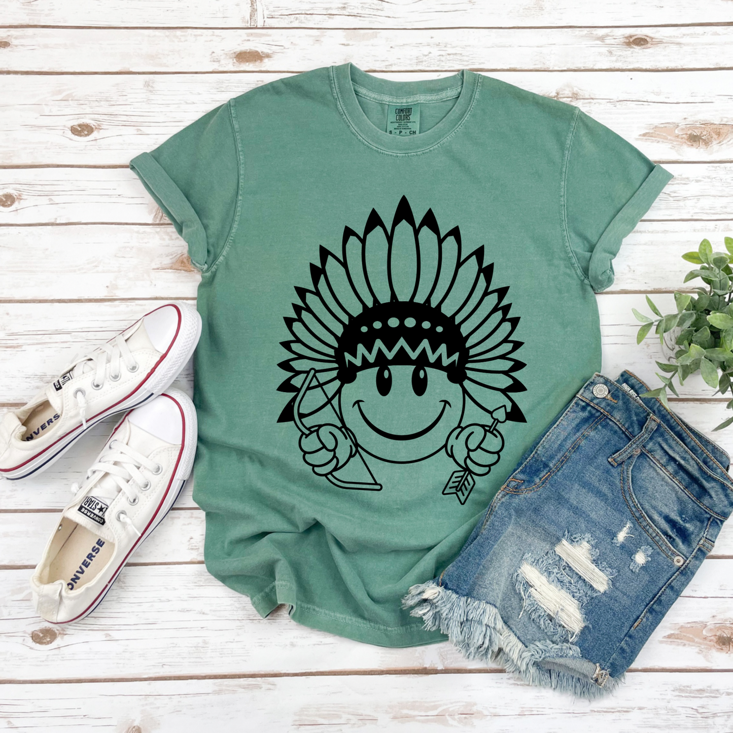 Smiley Indian Tee