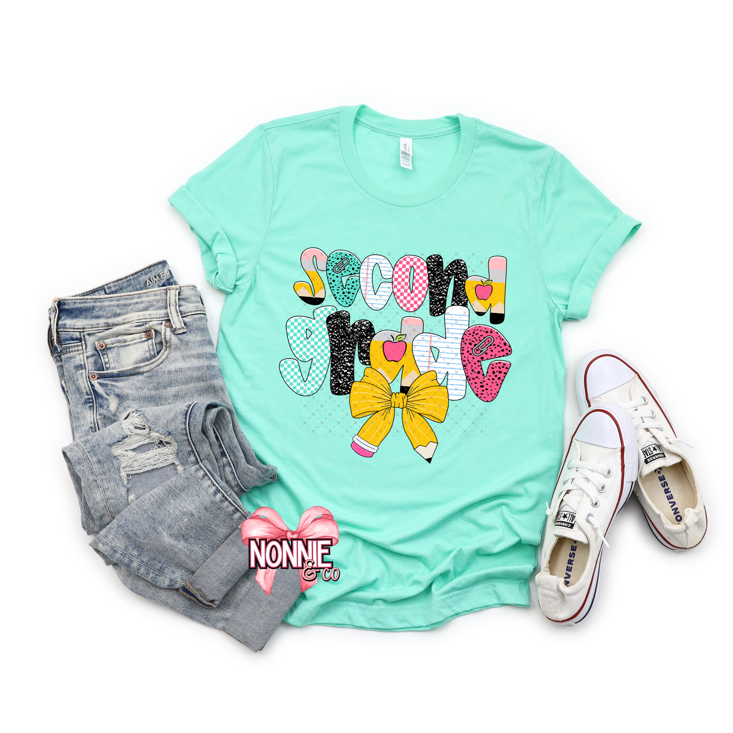 Pencil Bow Grade Level Tee