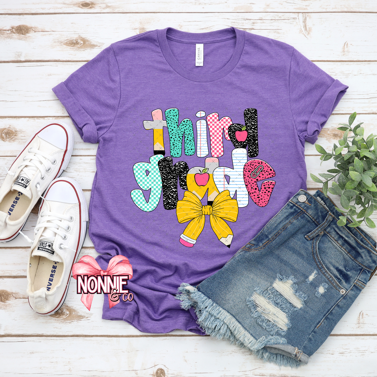 Pencil Bow Grade Level Tee