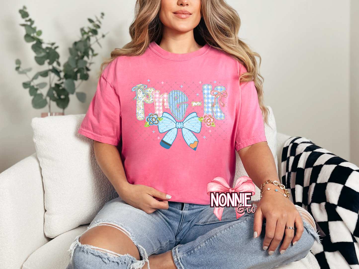 Gingham and Floral Grade Level Tees