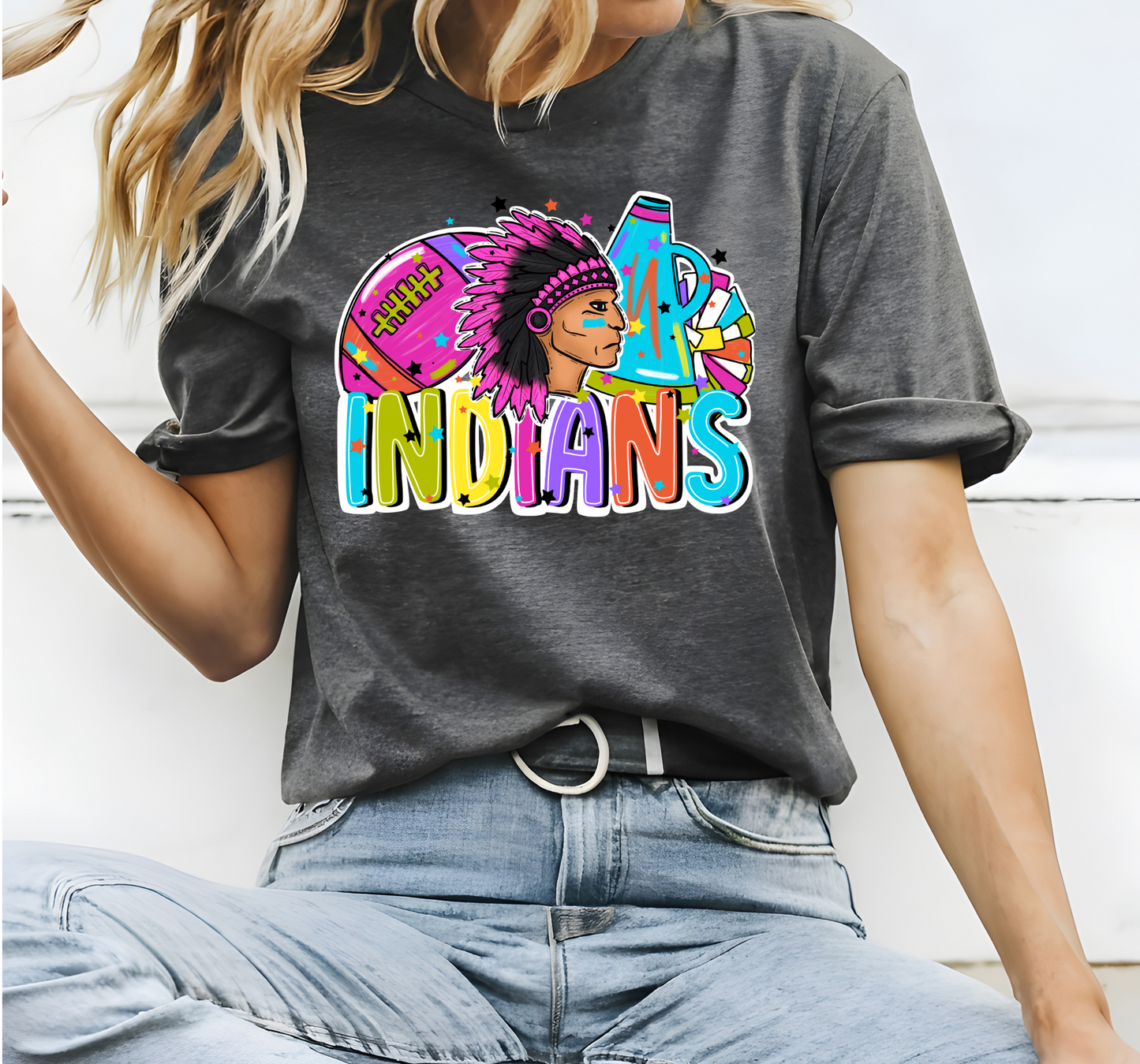 Indians Football Colorful