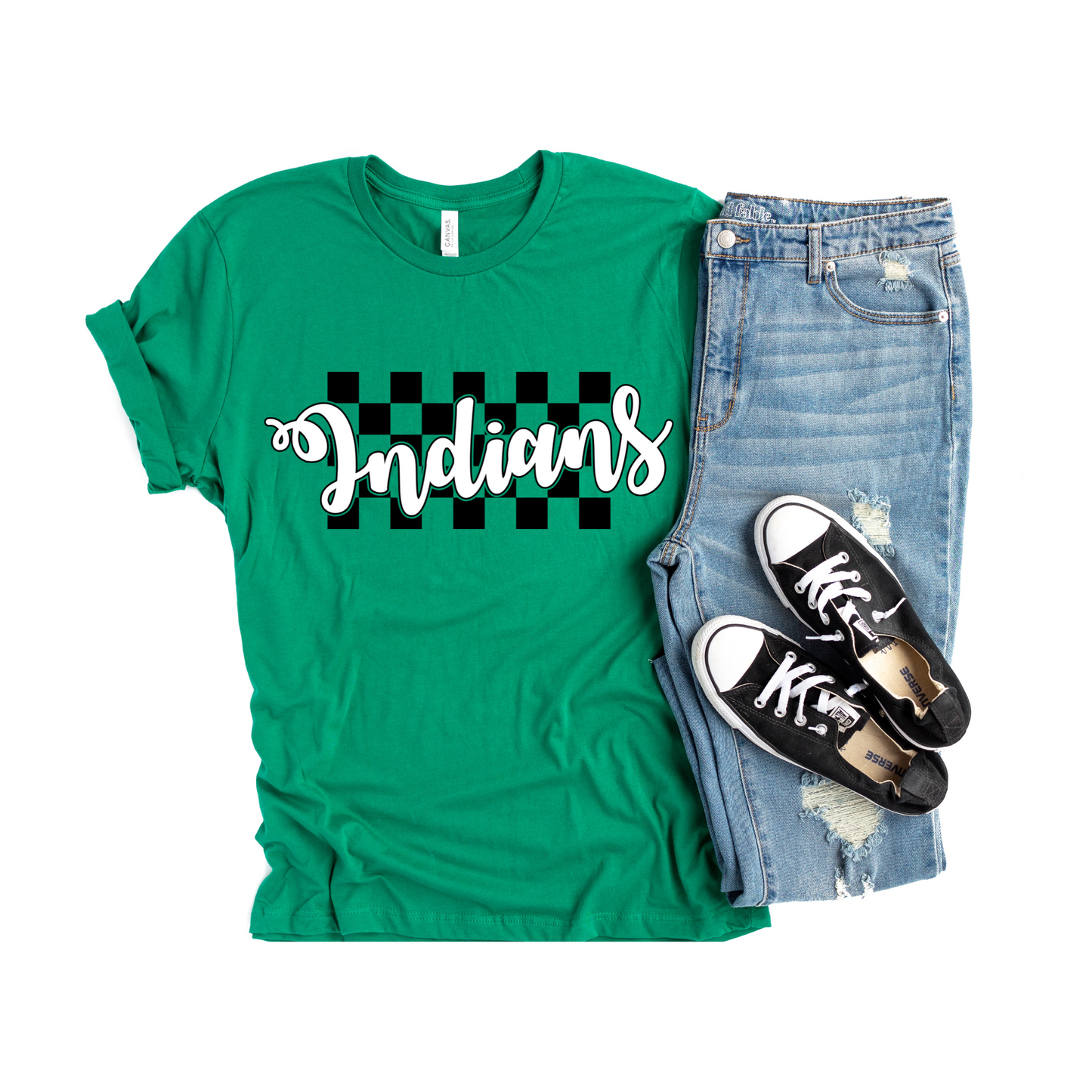 Checkered Indians Tee
