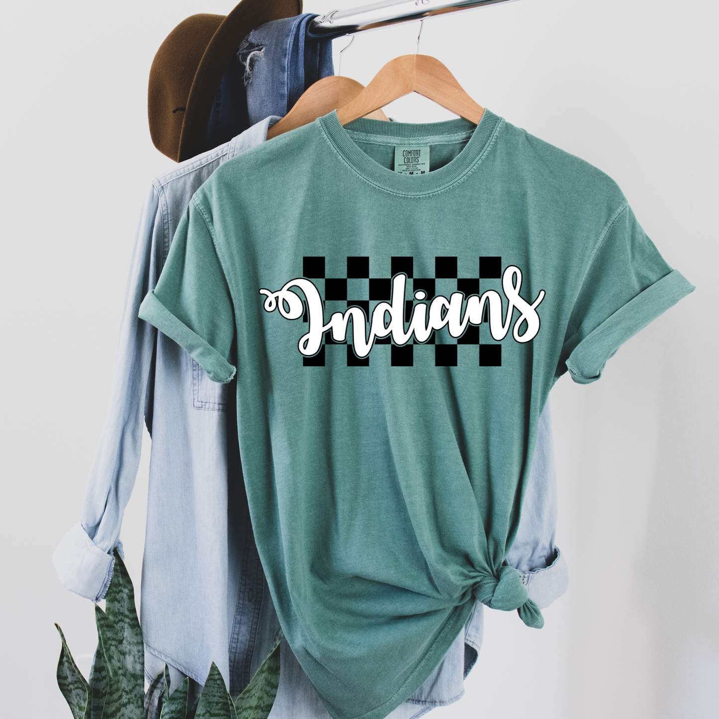 Checkered Indians Tee