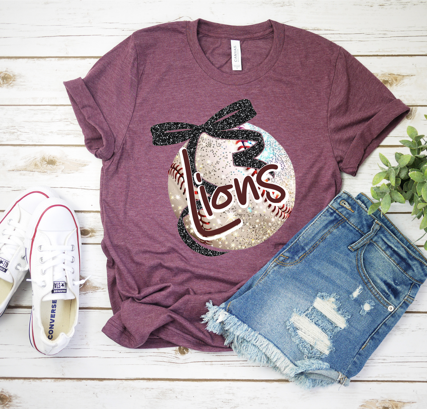 Custom Faux Glitter Baseball
