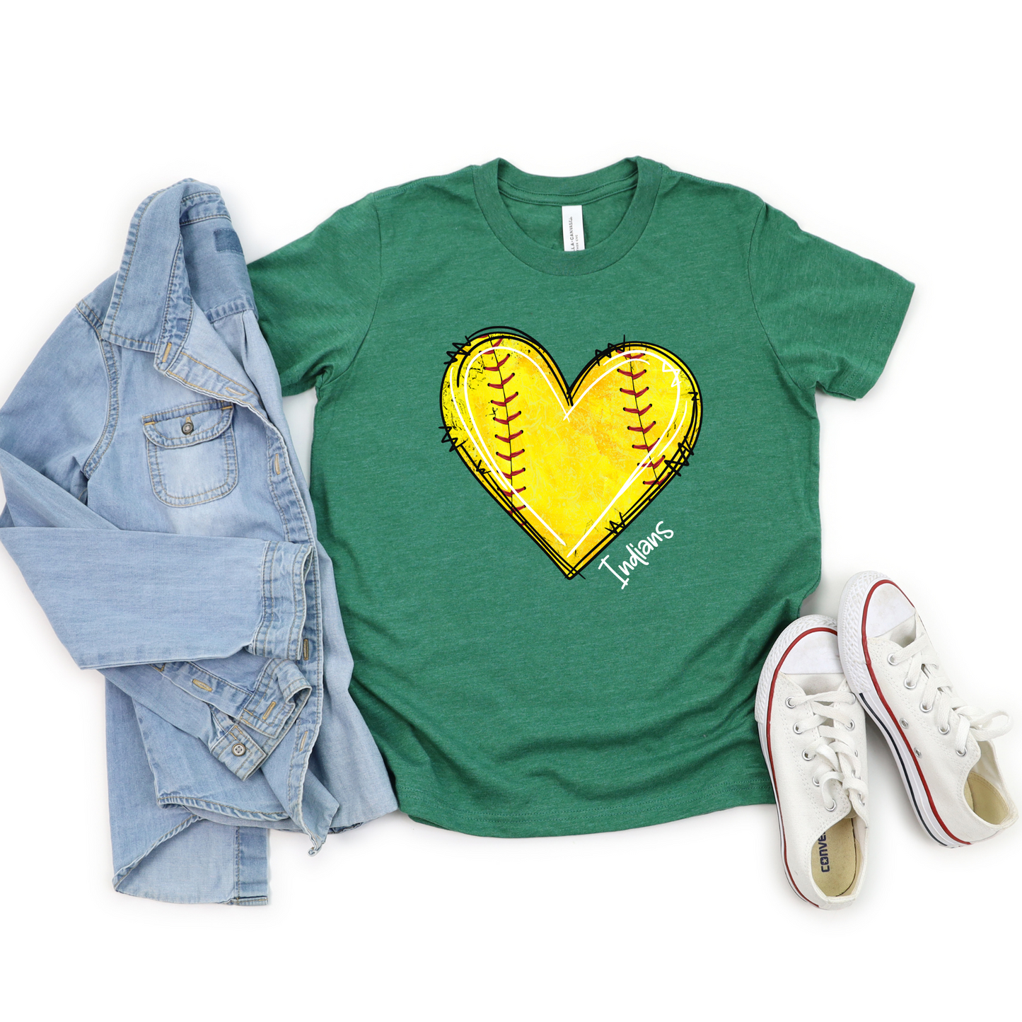 Softball Heart Customized