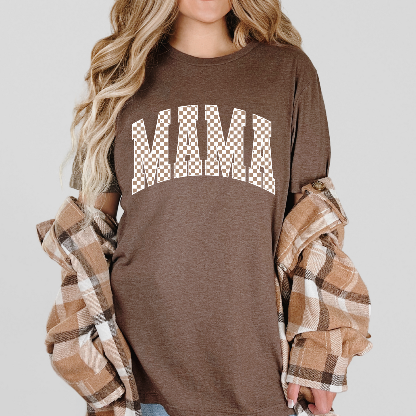 Checkered Mama Brown