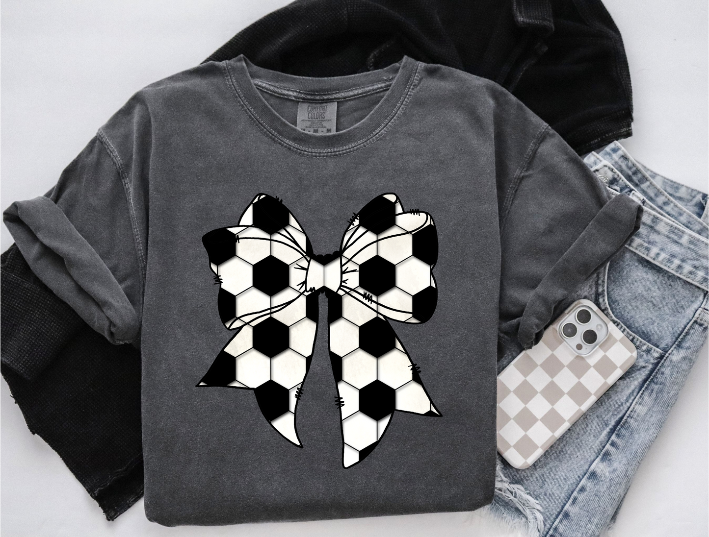 Soccer Bow--You Pick Color of Tee!