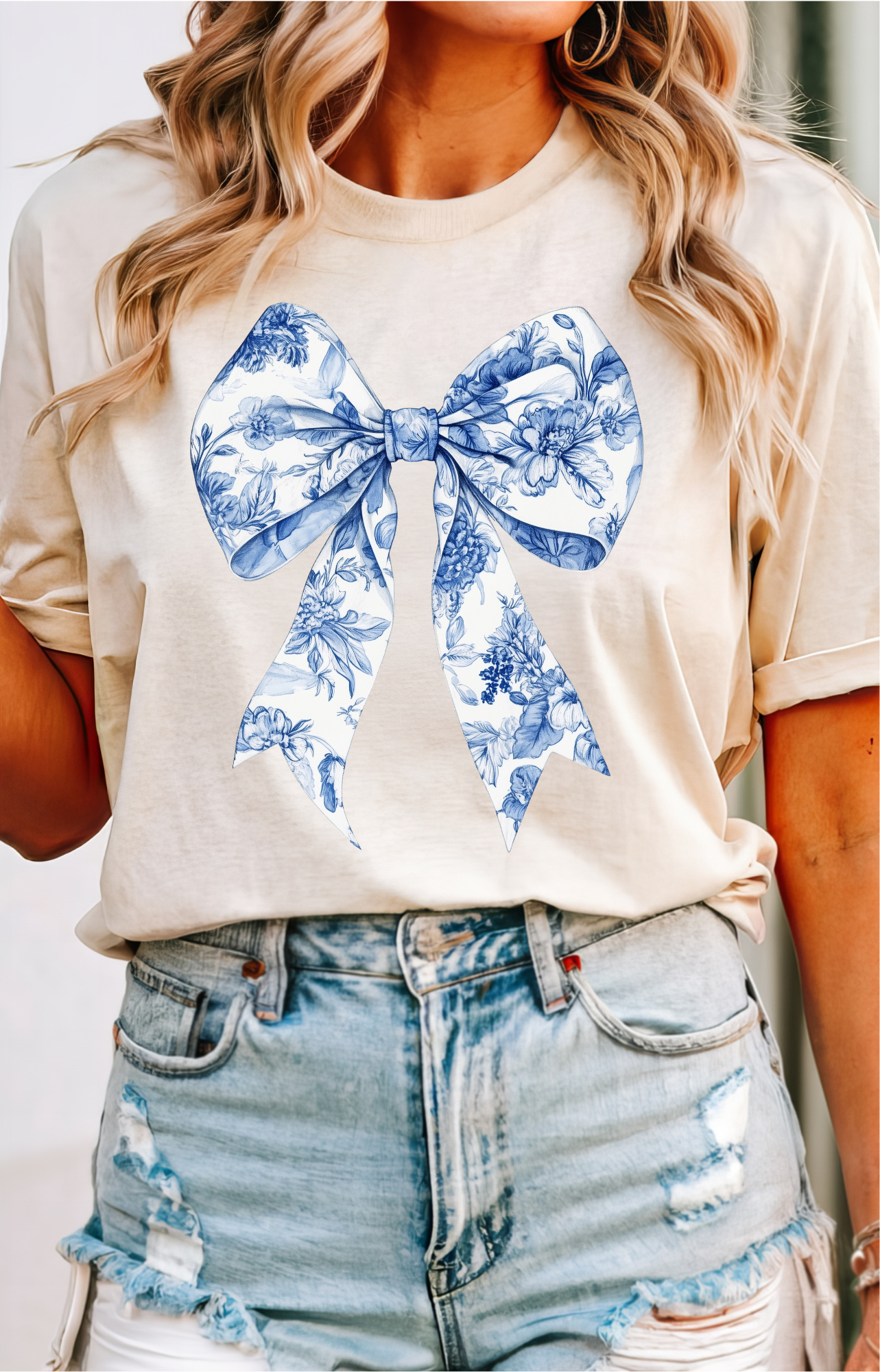 Blue Chinoiserie Bow