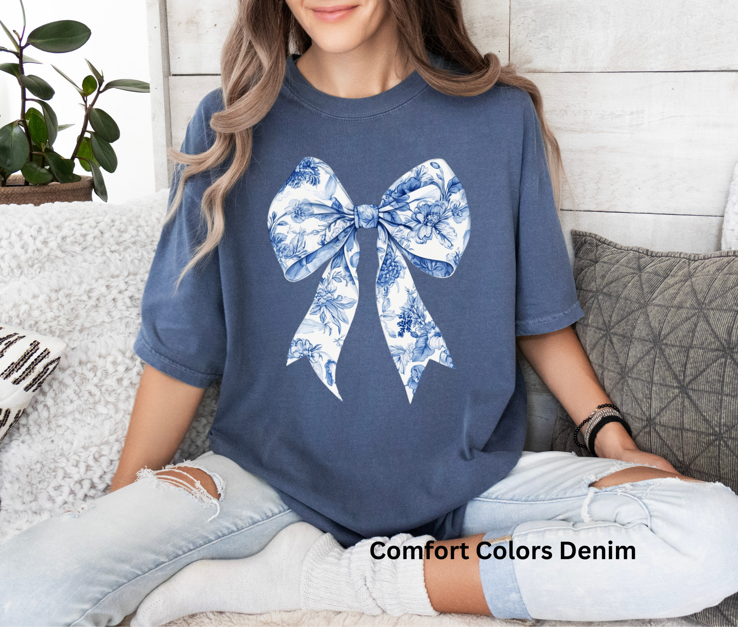 Blue Chinoiserie Bow