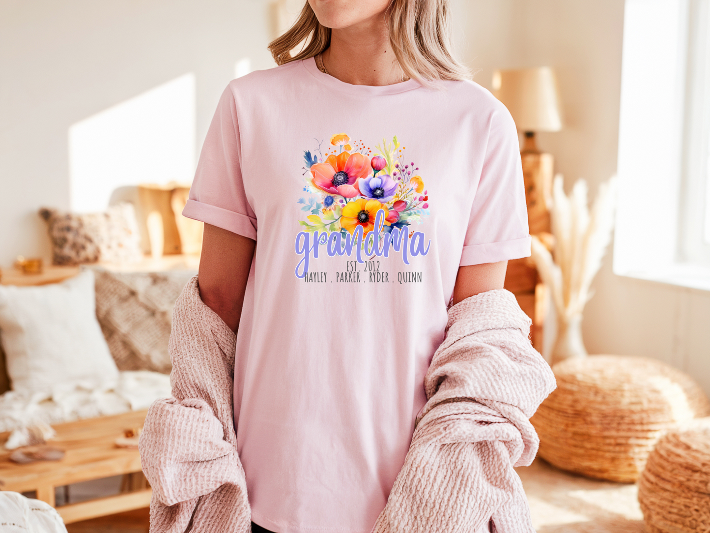 Custom Floral Mama/Grandmother