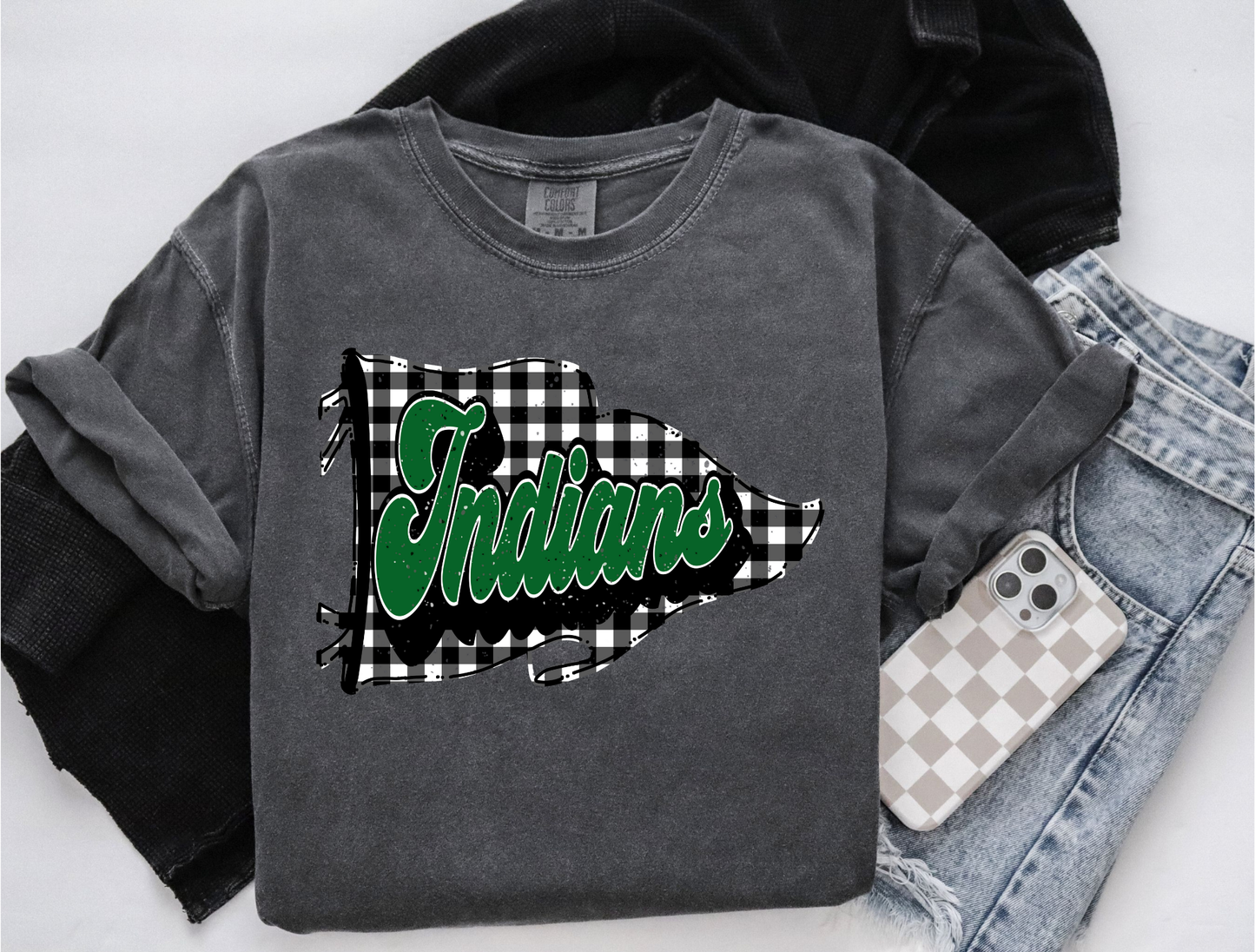 Indians Gingham Pennant