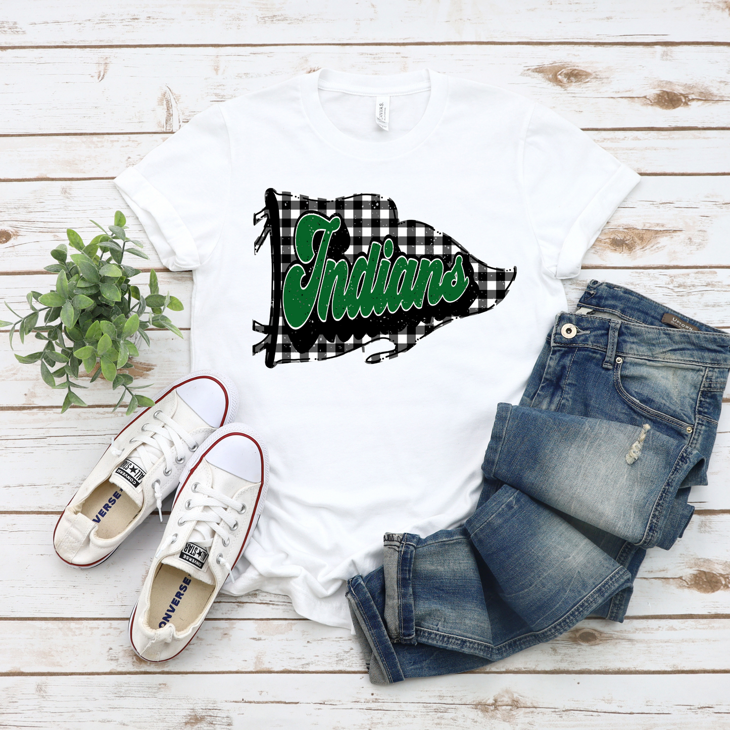 Gingham Pennant Indians