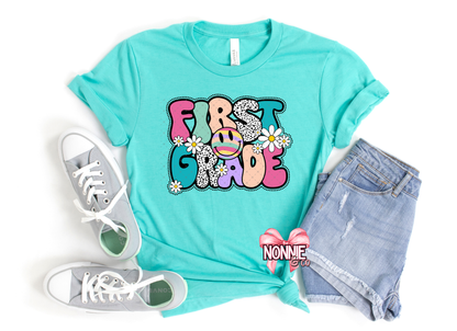 Rainbow Smiley Grade Level Tee