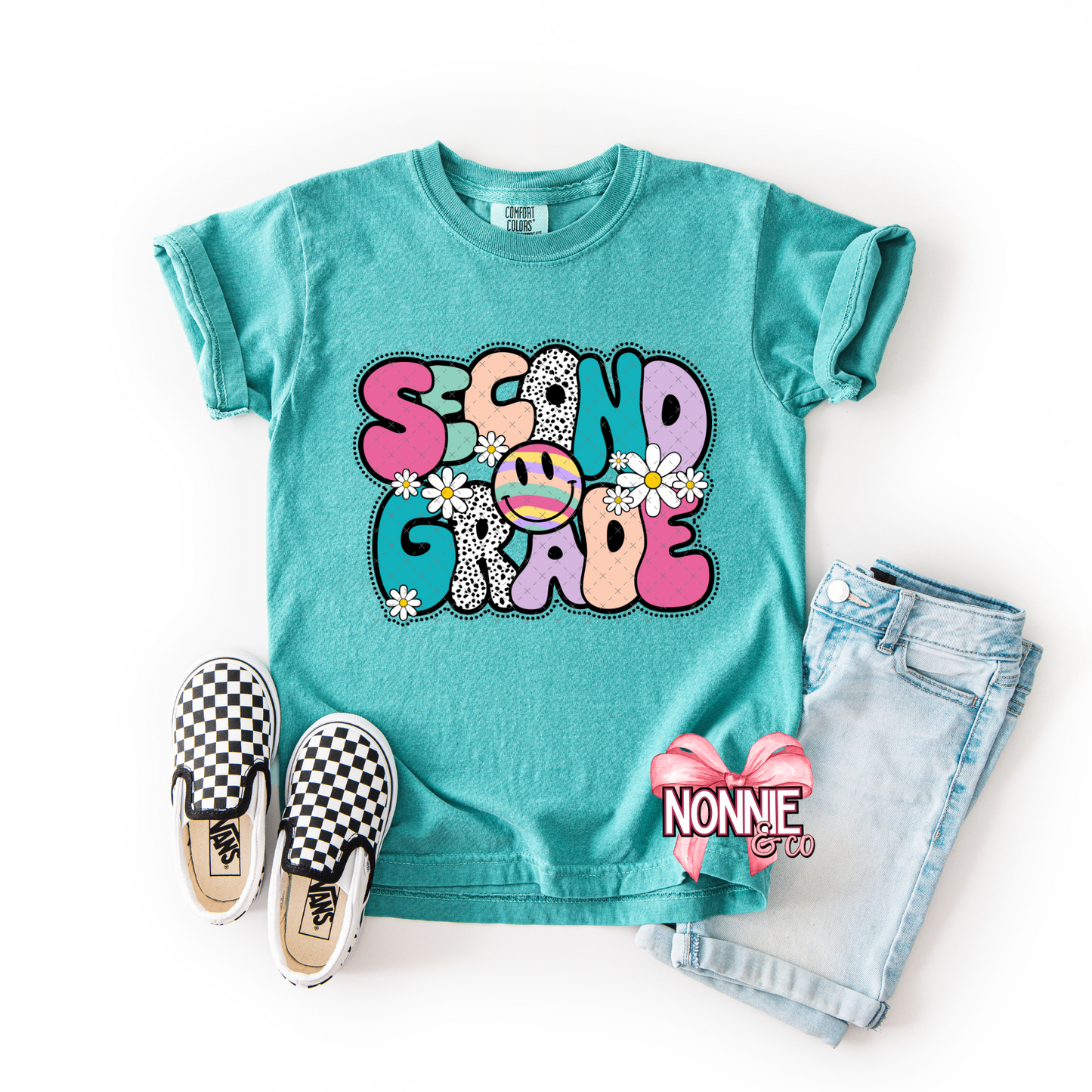Rainbow Smiley Grade Level Tee