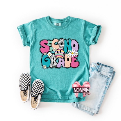 Rainbow Smiley Grade Level Tee