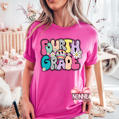 Rainbow Smiley Grade Level Tee