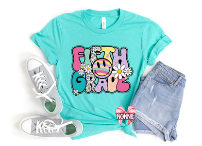 Rainbow Smiley Grade Level Tee