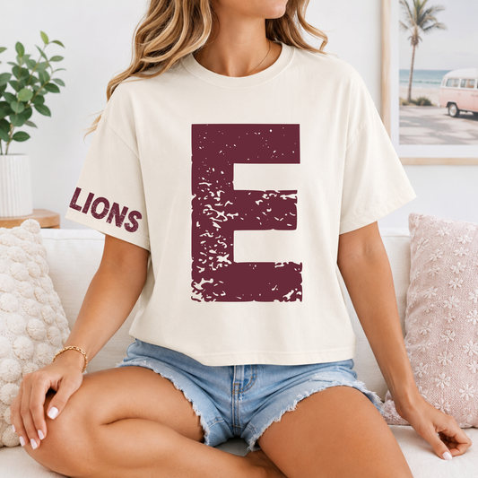 Vintage E (optional Lions or name on sleeve)