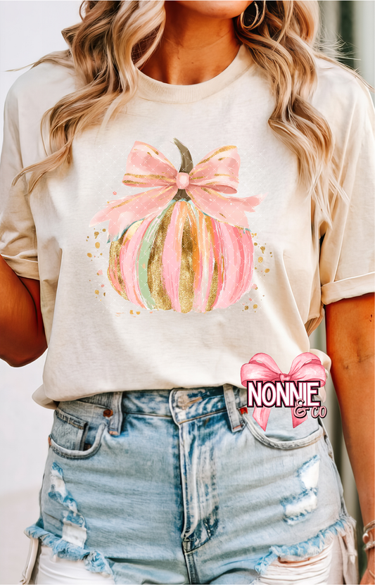 Pink and Gold Pumpkin