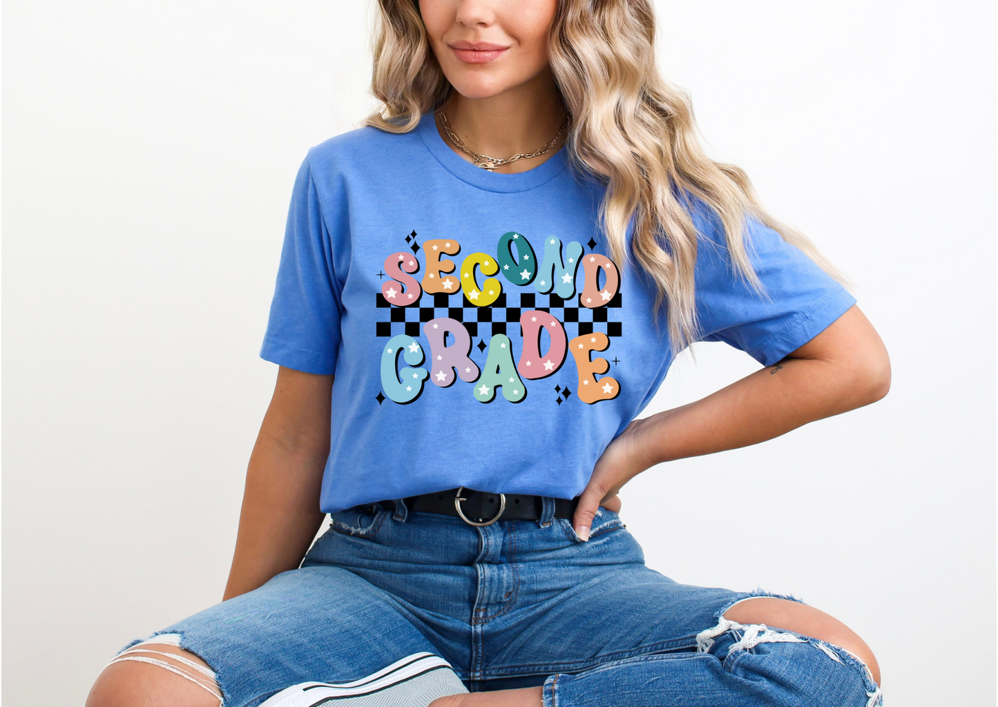 Second Grade Bubble Letters Tee