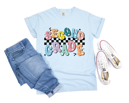 Second Grade Bubble Letters Tee