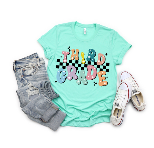 Third Grade Bubble Letters Tee