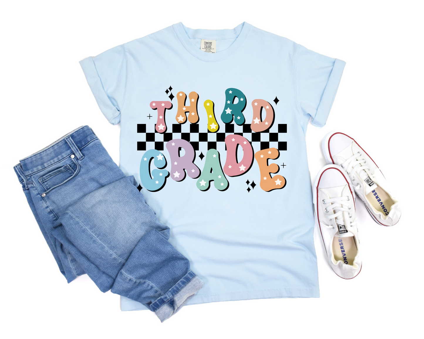 Third Grade Bubble Letters Tee