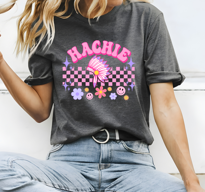 Pink Checkered Hachie Tee