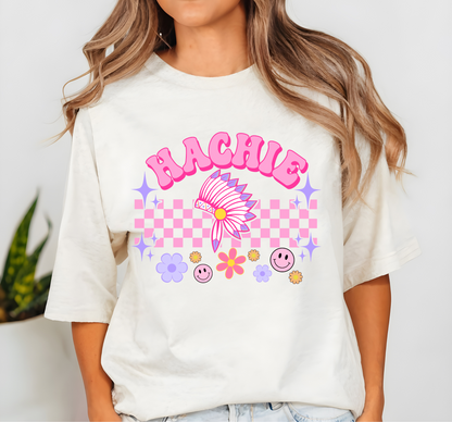 Pink Checkered Hachie Tee