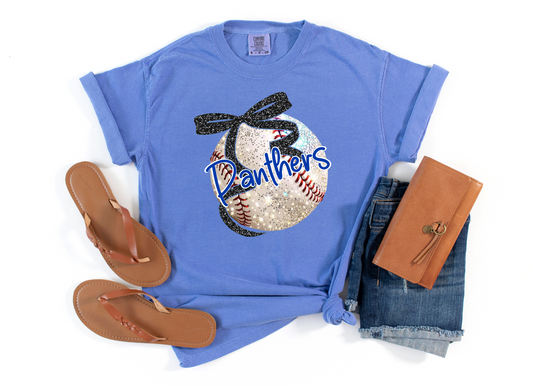 Custom Faux Glitter Baseball