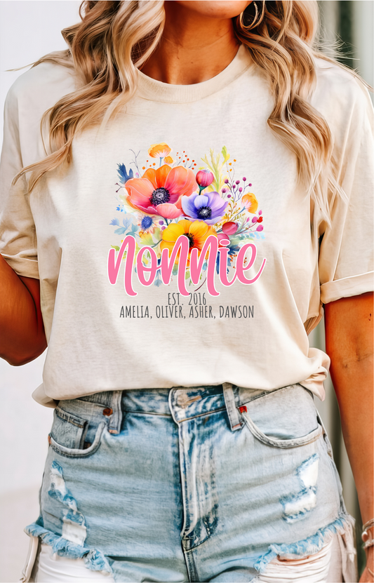 Custom Floral  Mama/Grandmother