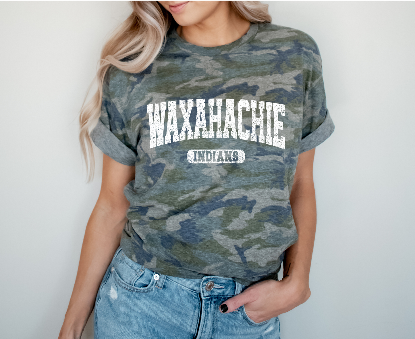 Waxahachie Indians Distressed Tee