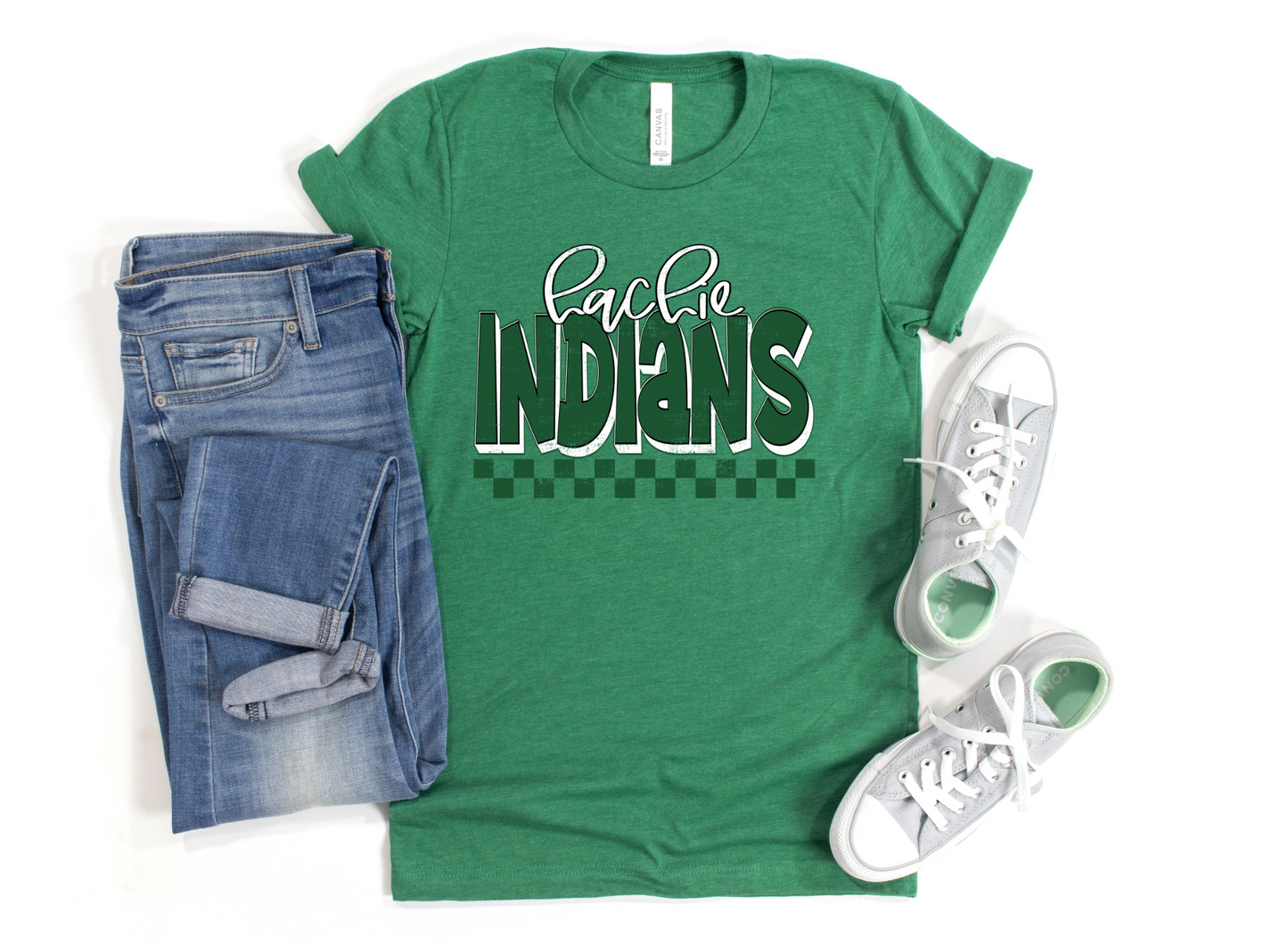 Hachie Indians Bubble Letters