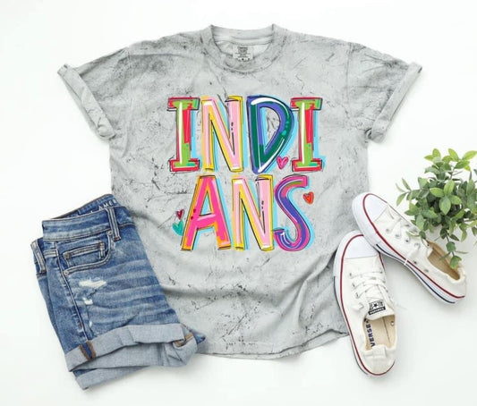 Cheery Font Indians Tee